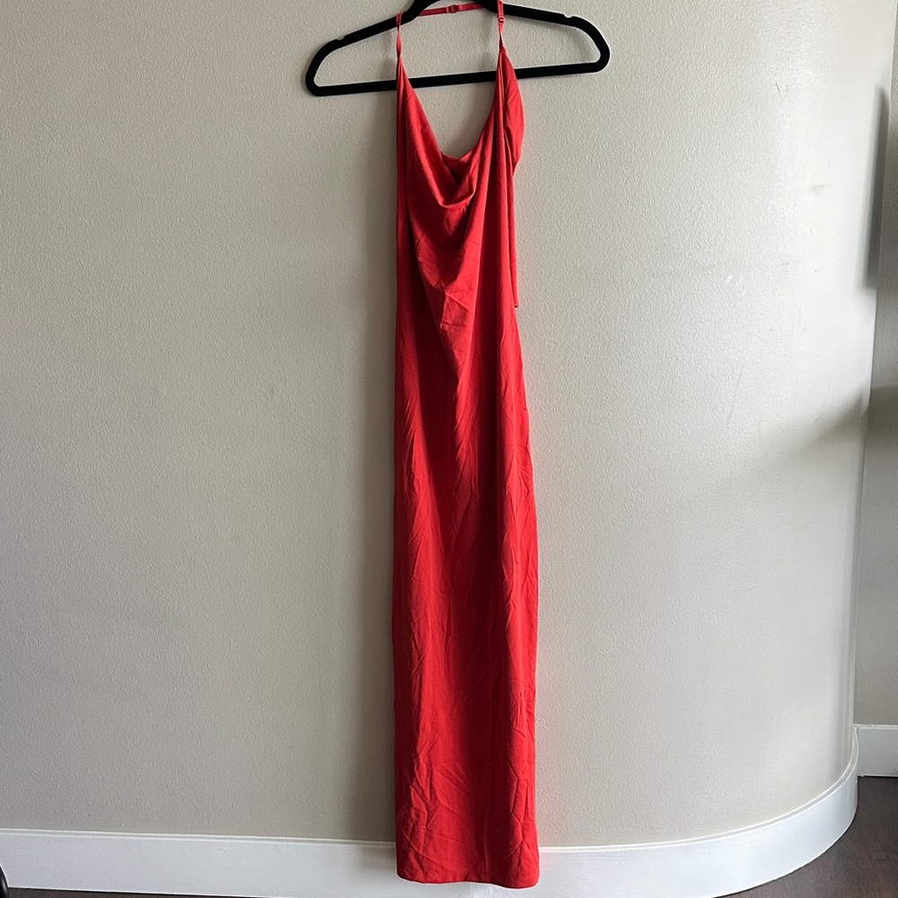 Zara Vibrant Red Backless Dress